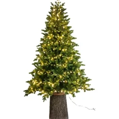 Magic Tree Alberi Di Natale Tradizionali|Alberi Di Natale Grandi*Albero di Natale Illuminato Darcy con Tronco 1450LED h240Ø145cm PE+PVC
