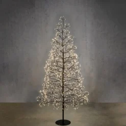Edelman Luci Di Natale|Luci Di Natale*Albero di Natale Nero con 2100 LED Bianco Classico e Timer