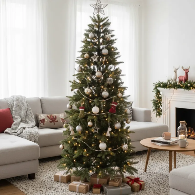 Magic Tree Alberi Di Natale Slim|Alberi Di Natale Grandi*Albero di Natale Russel h240Ø80cm PE+PVC