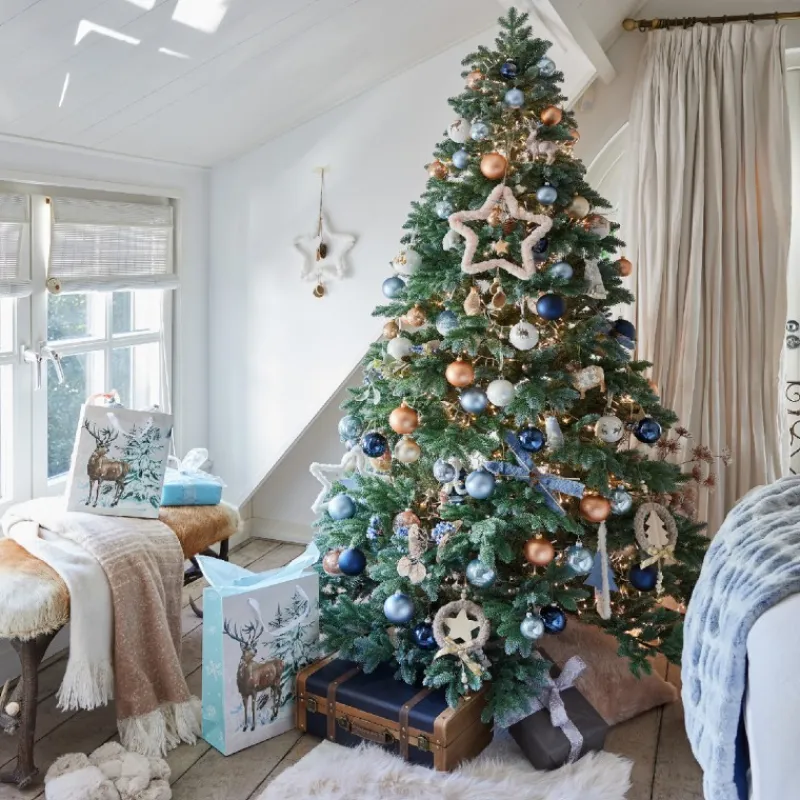 Kaemingk Alberi Di Natale Grandi|Alberi In Pe+Pvc*Albero di Natale Trondheim Verde/Blue h240Ø150cm PE+PVC
