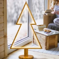 Lotti Luci Di Natale|Luci Di Natale*Albero Natale Abete con Base H90cm LED BIANCO CALDO