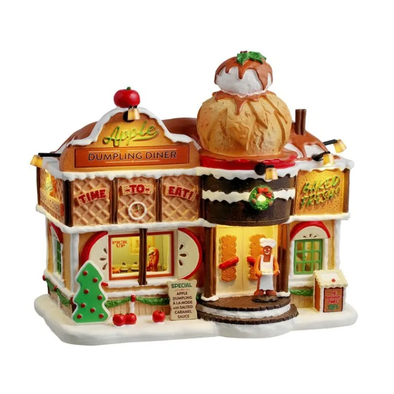 Lemax Edifici Illuminati|Novità Lemax Natale 2025*Apple Dumpling Diner B/O 4.5V Cod. 45287