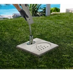 Acquapoint Accessori|Fontane Per Posa In Superficie*Base in Cemento Bianco Perforata con Griglia di Scarico per Fontane Ground Aquapoint