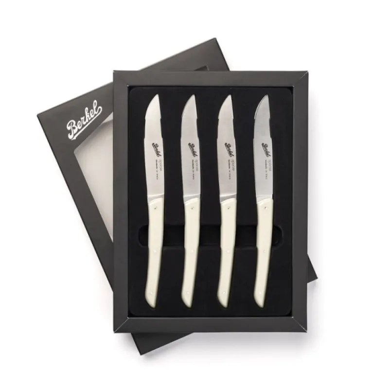 Berkel Coltelli Berkel*Set 4 Coltelli da Bistecca Colore Crema
