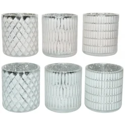 Kaemingk Oggetti Per La Tavola*Bicchiere Bianco Porta Tea Light h 9 cm. Pezzo Singolo