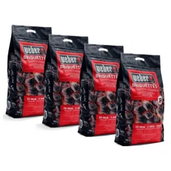 Weber Combustibili Per Barbecue|Combustibili E Affumicatura Weber*BUNDLE 4 x Sacco da 8 kg di Bricchetti Cod. 17591