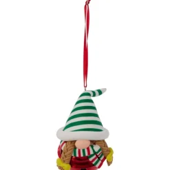 Koopman Palline Di Natale*Campanella Gnomo da Appendere. Pezzo Singolo