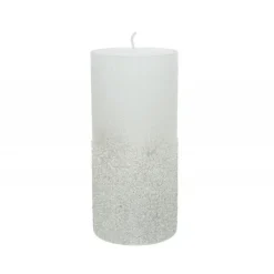 Kaemingk Candele E Accessori*Candela decorata con glitter 15 cm.