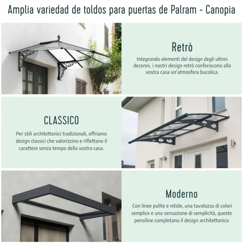 Canopia Pensiline*Amsterdam Pensilina Da Esterno 447X140 cm Trasparente