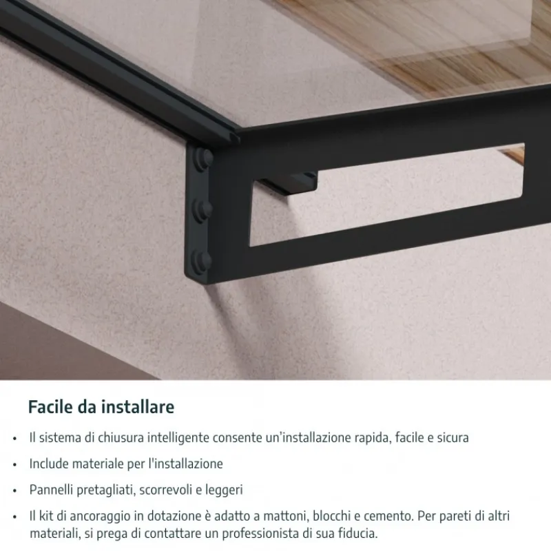 Canopia Pensiline*Aquila Pensilina Da Esterno 150X91 cm Trasparente