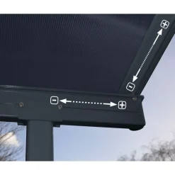 Canopia Pergole*Capri Pergola Addossata in Alluminio 3X3 m Grigio