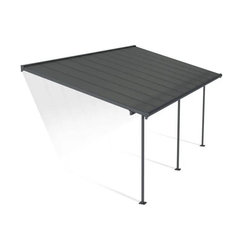 Canopia Pergole*Capri Pergola Addossata in Alluminio 3X6.2 m Grigio