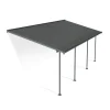 Canopia Pergole*Capri Pergola Addossata in Alluminio 3X7.4 m Grigio