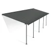 Canopia Pergole*Capri Pergola Addossata in Alluminio 3X9.7 m Grigio