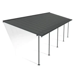 Canopia Pergole*Capri Pergola Addossata in Alluminio 3X9.7 m Grigio