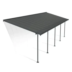 Canopia Pergole*Capri Pergola Addossata in Alluminio 3X9.2 m Grigio