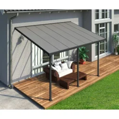 Canopia Pergole*Feria Pergola Addossata in Alluminio 3X4.3 m Grigio