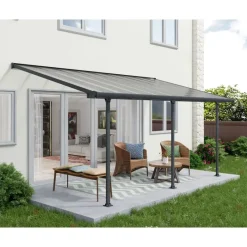 Canopia Pergole*Feria Pergola Addossata in Alluminio 3X5.5 m Grigio