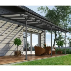 Canopia Pergole*Feria Pergola Addossata in Alluminio 3X6.1 m Grigio