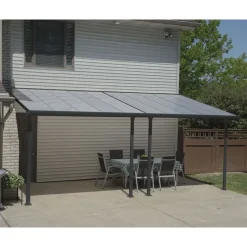 Canopia Pergole*Feria Pergola Addossata in Alluminio 3X6.1 m Grigio