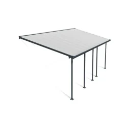 Canopia Pergole*Feria Pergola Addossata in Alluminio 3X7.3 m Grigio