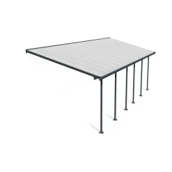 Canopia Pergole*Feria Pergola Addossata in Alluminio 3X8.5 m Grigio