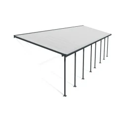 Canopia Pergole*Feria Pergola Addossata in Alluminio 3X10.4 m Grigio