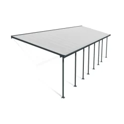 Canopia Pergole*Feria Pergola Addossata in Alluminio 3X11.56 m Grigio