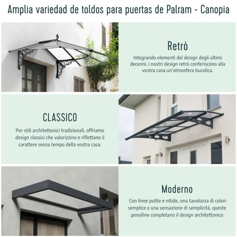 Canopia Pensiline*Herald Pensilina Da Esterno 447X140 cm Trasparente