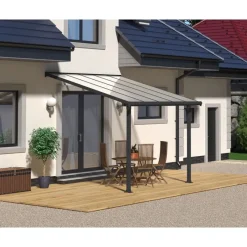 Canopia Pergole*Olympia Pergola Addossata in Alluminio 3X3 m Grigio