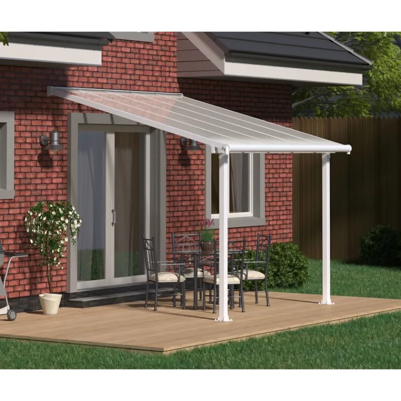 Canopia Pergole*Olympia Pergola Addossata in Alluminio 3X3 m Bianco