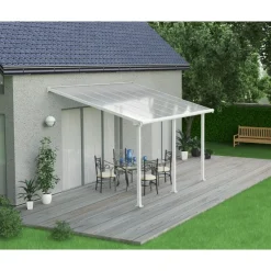 Canopia Pergole*Olympia Pergola Addossata in Alluminio 3X4.3 m Bianco