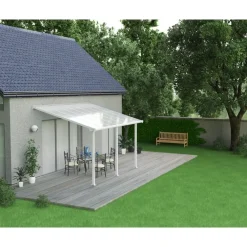 Canopia Pergole*Olympia Pergola Addossata in Alluminio 3X4.3 m Bianco