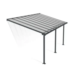 Canopia Pergole*Olympia Pergola Addossata in Alluminio 3X5.5 m Grigio