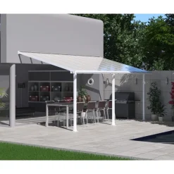 Canopia Pergole*Olympia Pergola Addossata in Alluminio 3X5.5 m Grigio
