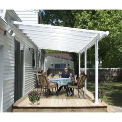 Canopia Pergole*Olympia Pergola Addossata in Alluminio 3X5.5 m Grigio