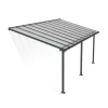 Canopia Pergole*Olympia Pergola Addossata in Alluminio 3X6.2 m Grigio