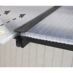 Canopia Pergole*Olympia Pergola Addossata in Alluminio 3X7.4 m Grigio