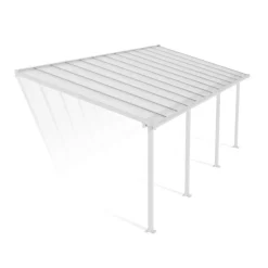 Canopia Pergole*Olympia Pergola Addossata in Alluminio 3X7.4 m Bianco