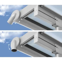 Canopia Pergole*Olympia Pergola Addossata in Alluminio 3X7.4 m Bianco