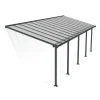 Canopia Pergole*Olympia Pergola Addossata in Alluminio 3X8.6 m Grigio