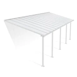 Canopia Pergole*Olympia Pergola Addossata in Alluminio 3X8.6 m Bianco