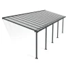 Canopia Pergole*Olympia Pergola Addossata in Alluminio 3X9.8 m Grigio