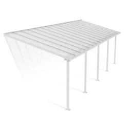Canopia Pergole*Olympia Pergola Addossata in Alluminio 3X9.2 m Bianco