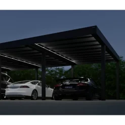 Canopia Carport*OSLO Carport in Alluminio 6X9 m Nero