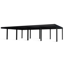 Canopia Carport*OSLO Carport in Alluminio 6X12 m Nero