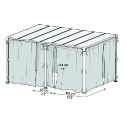 Canopia Accessori Canopia|Gazebo*Rete Antizanzare Per Gazebo Milano & Martinique 4.7X2.2 m