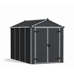 Canopia Casette Da Giardino Grandi*Rubicon Casetta Da Giardino in Policarbonato Ultra Resistente 303X185X217 cm Grigio Scuro