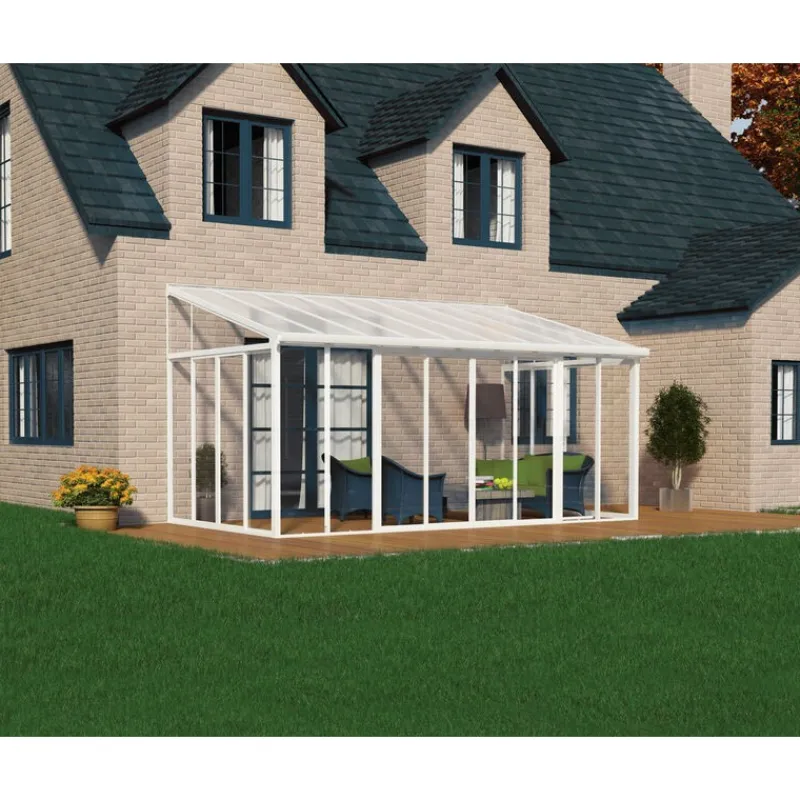 Canopia Verande|Pergole*San Remo Pergola Chiusa in Alluminio 3X5.6 m Bianco