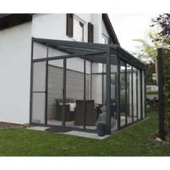 Canopia Verande|Pergole*San Remo Pergola Chiusa in Alluminio 3X4.4 m Grigio